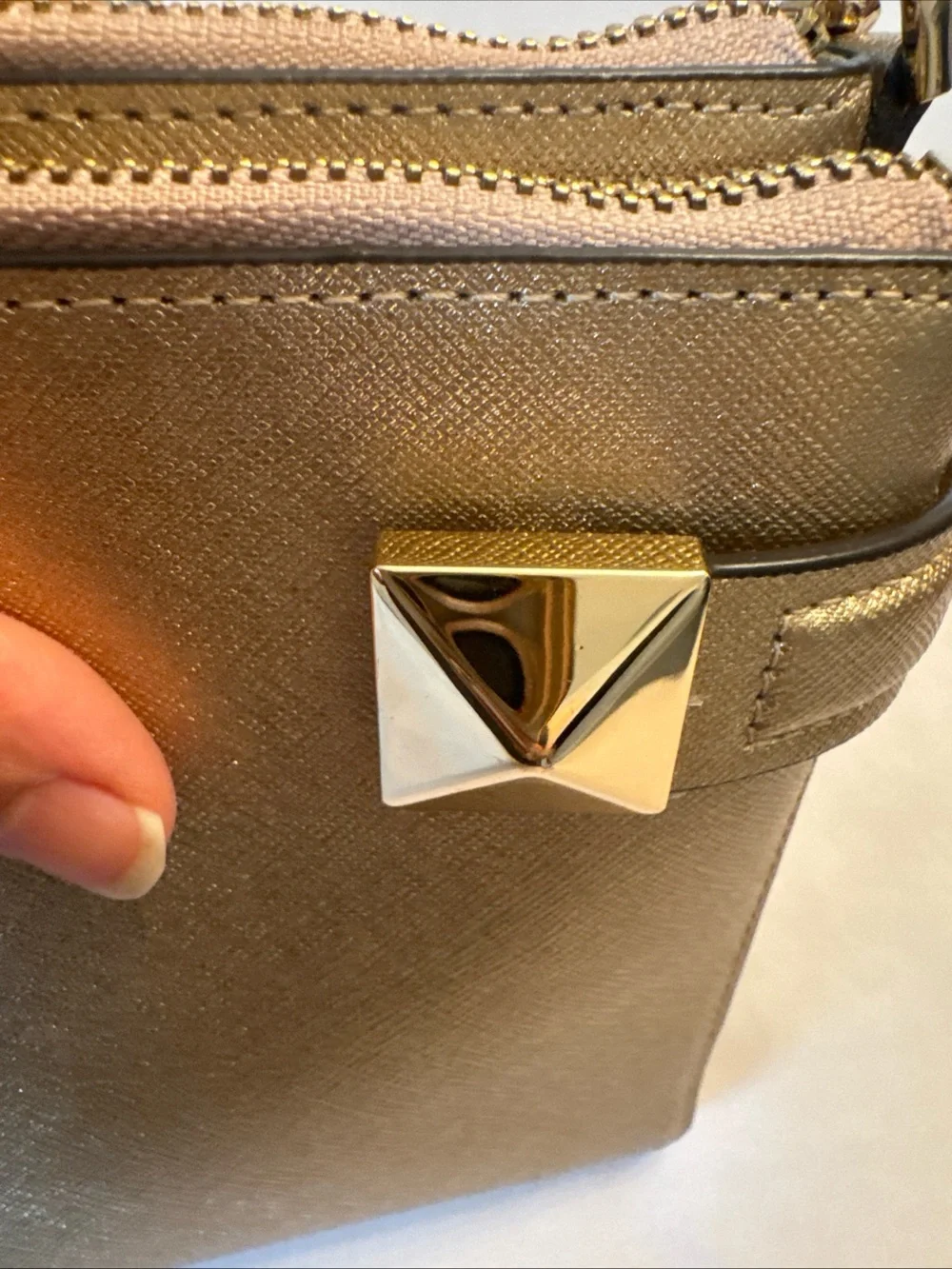 Michael Kors Metallic Gold Crossbody with Chain Strap
